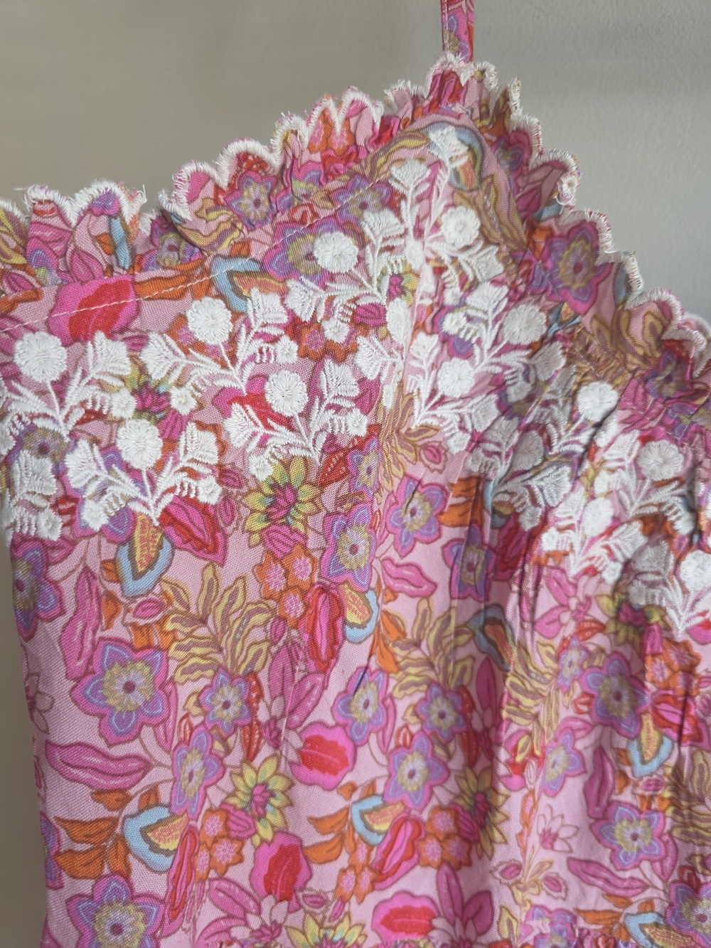 Natural Life Pink Floral Embroidered Boho Mini Dress NWT Size S - Picture 9 of 11